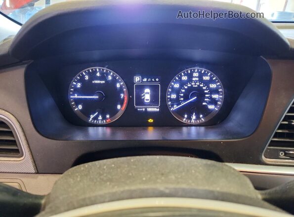 5NPE24AF7HH447563 2017 HYUNDAI SONATA Red Instrument cluster view