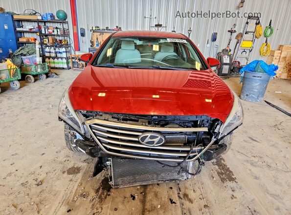 5NPE24AF7HH447563 2017 HYUNDAI SONATA Red Front view
