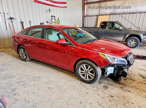 5NPE24AF7HH447563 2017 HYUNDAI SONATA Red Front right