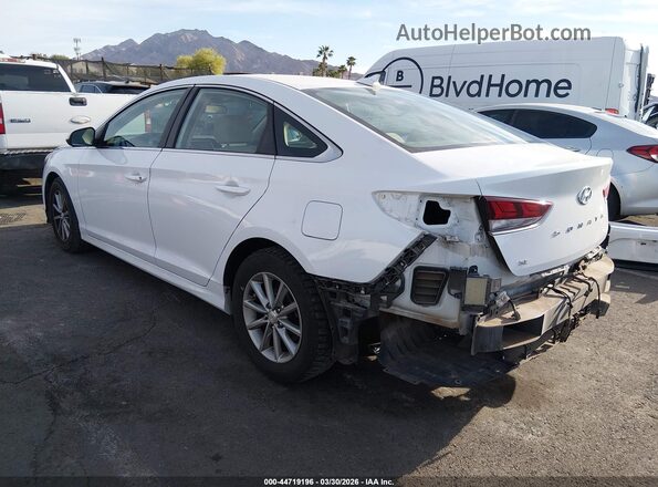 5NPE24AF7JH676444 2018 HYUNDAI SONATA White Trasero izquierdo