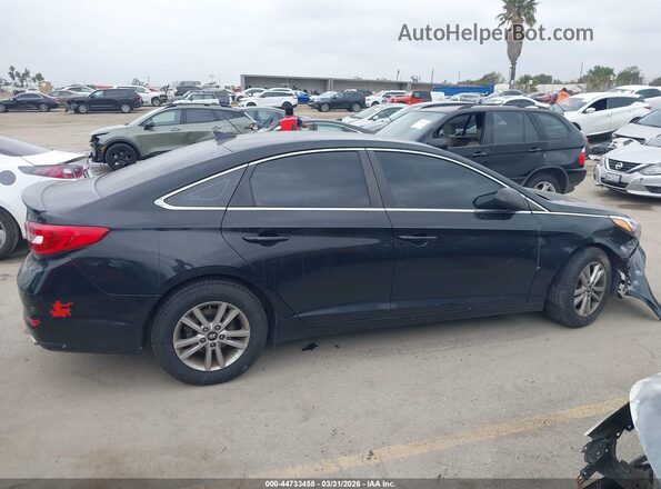 5NPE24AF8HH500948 2017 HYUNDAI SONATA Black Widok zestawu wskaźników