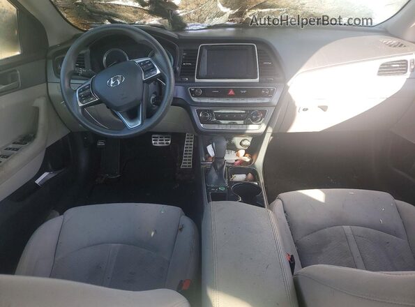 5NPE24AF8JH598434 2018 HYUNDAI SONATA Синий Вид панели приборов