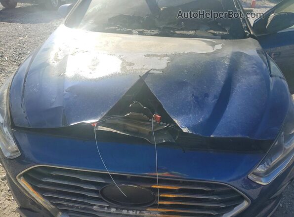 5NPE24AF8JH598434 2018 HYUNDAI SONATA Синий Вид задней части салона