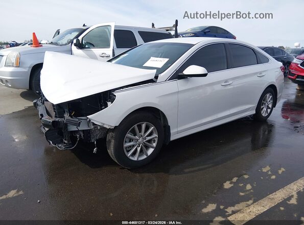 5NPE24AF8KH734370 2019 HYUNDAI SONATA White Front left