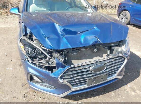 5NPE24AF8KH780555 2019 HYUNDAI SONATA Blue წინა ხედი