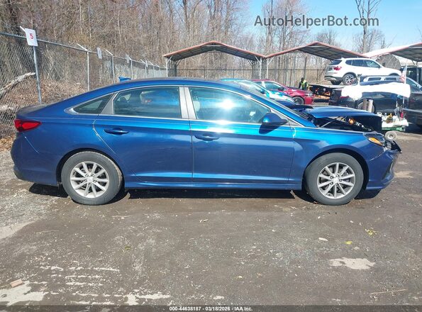 5NPE24AF8KH780555 2019 HYUNDAI SONATA Blue უკანა სალონის ხედი