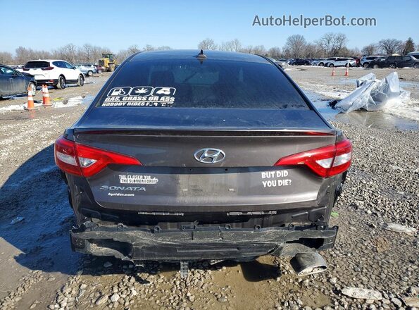 5NPE24AF9GH407337 2016 HYUNDAI SONATA Charcoal Vista trasera