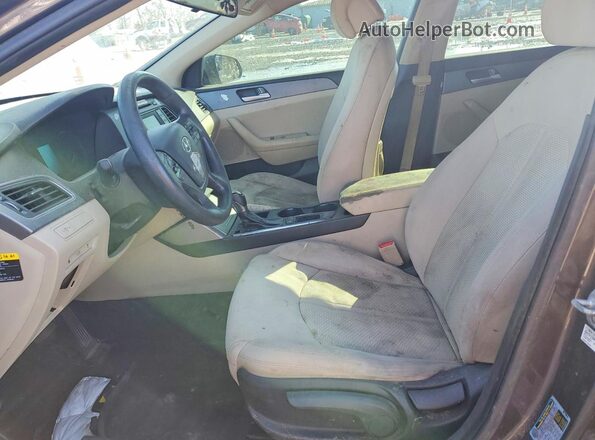 5NPE24AF9GH407337 2016 HYUNDAI SONATA Charcoal Vista interior delantera