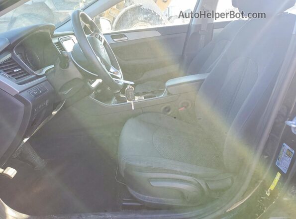 5NPE24AF9KH817516 2019 HYUNDAI SONATA Black Widok wnętrza z przodu