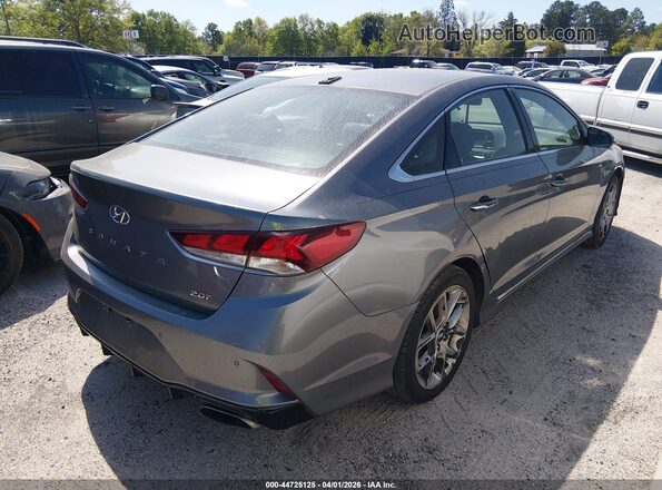 5NPE34AB0JH663772 2018 HYUNDAI SONATA Серый Задняя правая четверть