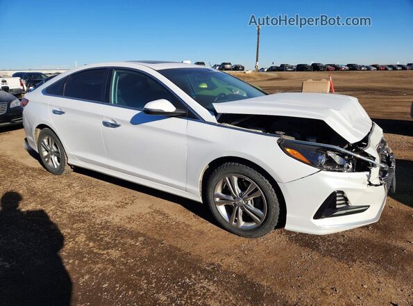 5NPE34AF0KH803887 2019 HYUNDAI SONATA White Передня права чверть
