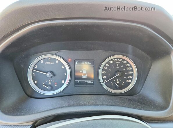 5NPE34AF0KH803887 2019 HYUNDAI SONATA White Вид щитка приладів