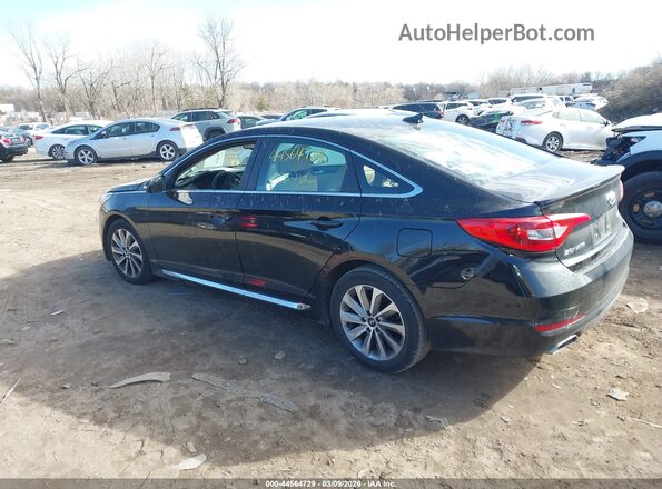 5NPE34AF1GH351875 2016 HYUNDAI SONATA Black Trasero izquierdo