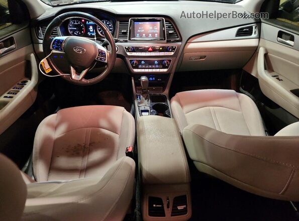 5NPE34AF1KH736717 2019 HYUNDAI SONATA Black Вид панелі приладів