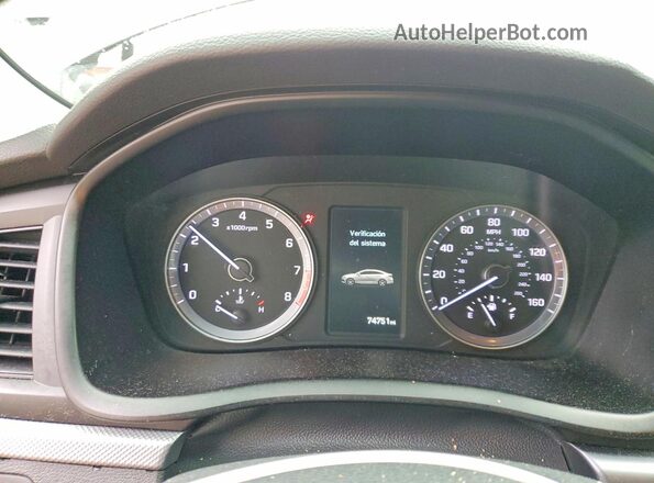 5NPE34AF2KH758421 2019 HYUNDAI SONATA Silver Вид щитка приладів