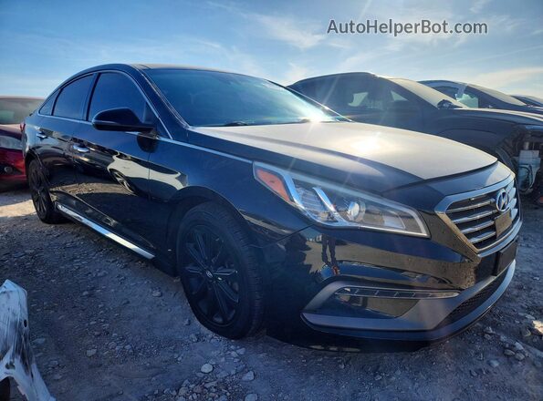 5NPE34AF3GH285667 2016 HYUNDAI SONATA Black წინა მარჯვენა