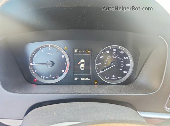 5NPE34AF3GH285667 2016 HYUNDAI SONATA Black ხელსაწყოთა პანელის ხედი