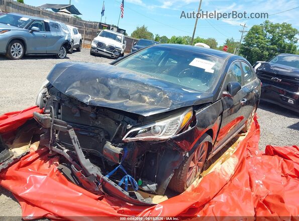 5NPE34AF3HH520652 2017 HYUNDAI SONATA Black Przód lewy