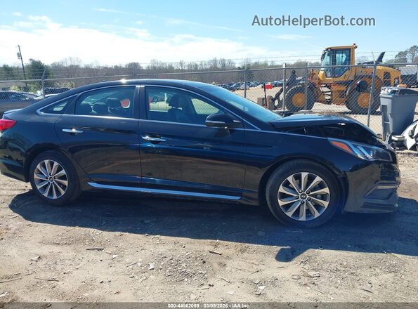 5NPE34AF3HH520652 2017 HYUNDAI SONATA Black Widok wnętrza z tyłu