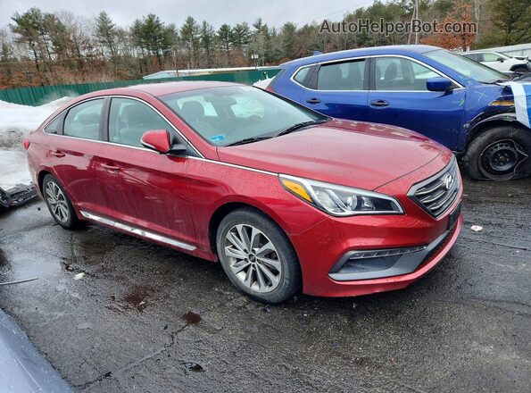5NPE34AF4GH351210 2016 HYUNDAI SONATA Red Передня права чверть
