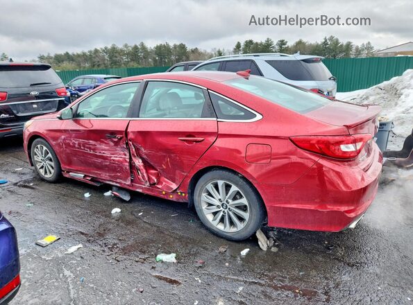 5NPE34AF4GH351210 2016 HYUNDAI SONATA Red Задня ліва чверть