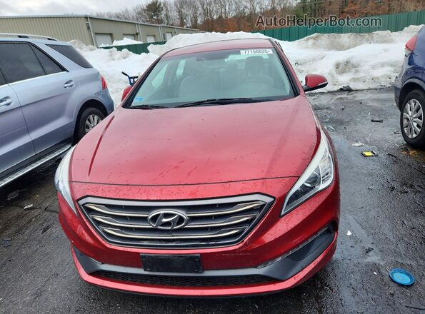 5NPE34AF4GH351210 2016 HYUNDAI SONATA Red Вид спереду