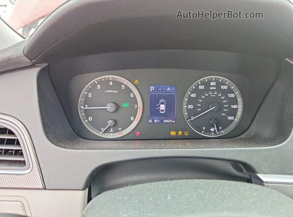 5NPE34AF4GH351210 2016 HYUNDAI SONATA Red Вид щитка приладів