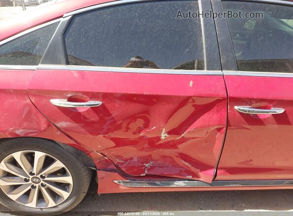 5NPE34AF4HH567396 2017 HYUNDAI SONATA Красный Вид спереди