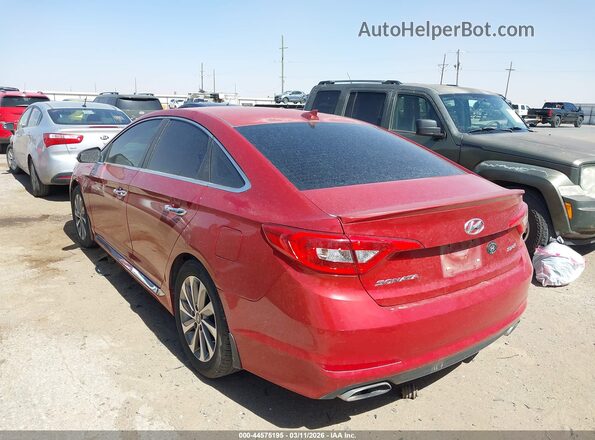5NPE34AF4HH567396 2017 HYUNDAI SONATA Красный Задняя левая четверть