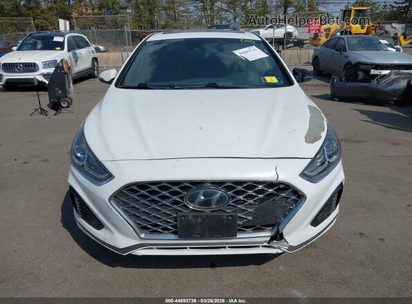 5NPE34AF6JH710323 2018 HYUNDAI SONATA Белый Вид щитка приборов
