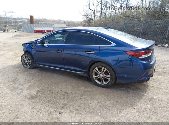 5NPE34AF6KH733442 2019 HYUNDAI SONATA Dark Blue Trasero izquierdo