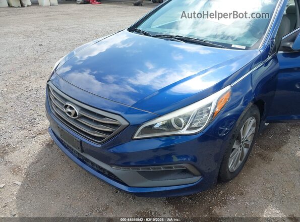 5NPE34AF8GH414129 2016 HYUNDAI SONATA Blue Widok z przodu