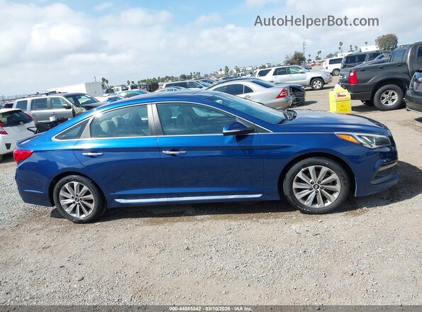 5NPE34AF8GH414129 2016 HYUNDAI SONATA Blue Widok wnętrza z tyłu