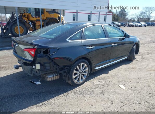 5NPE34AF8HH506777 2017 HYUNDAI SONATA Черный Задняя правая четверть