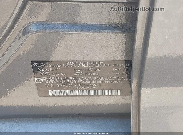 5NPE34AF8JH636970 2018 HYUNDAI SONATA Gray ძრავის განყოფილების ხედი