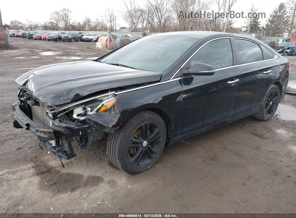 5NPE34AF9JH631826 2018 HYUNDAI SONATA Black Front left
