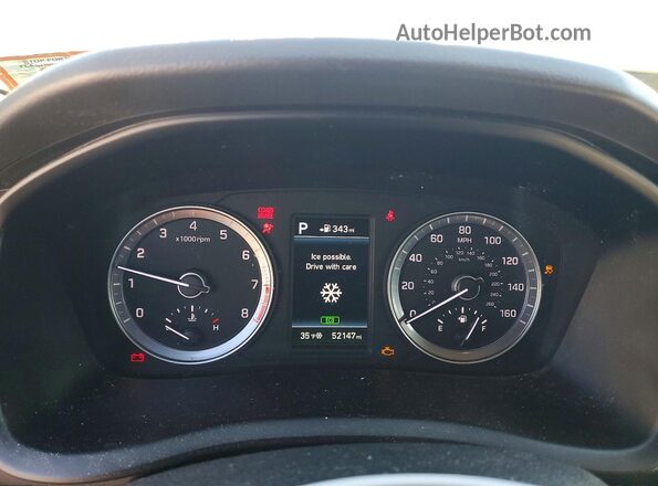 5NPE34AFXJH635125 2018 HYUNDAI SONATA Белый Вид щитка приборов