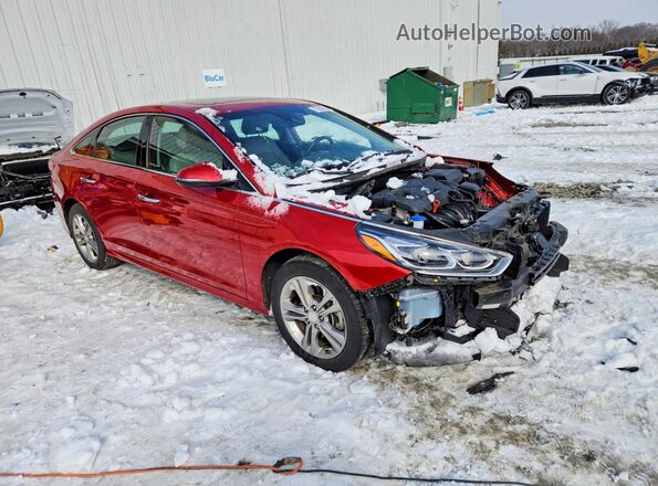 5NPE34AFXKH818106 2019 HYUNDAI SONATA Red 