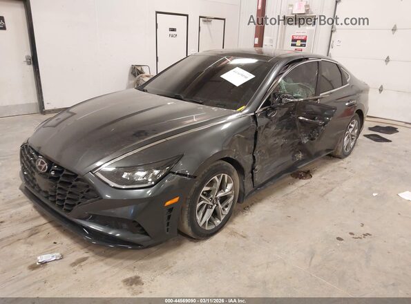 5NPEF4JA0MH083439 2021 HYUNDAI SONATA Gray Առջևի ձախ երեք քառորդ տեսարան