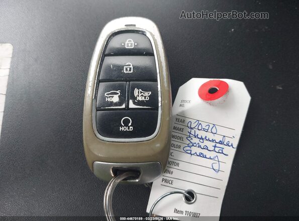 5NPEF4JA6LH046765 2020 HYUNDAI SONATA Gray წინა პანელის ხედი