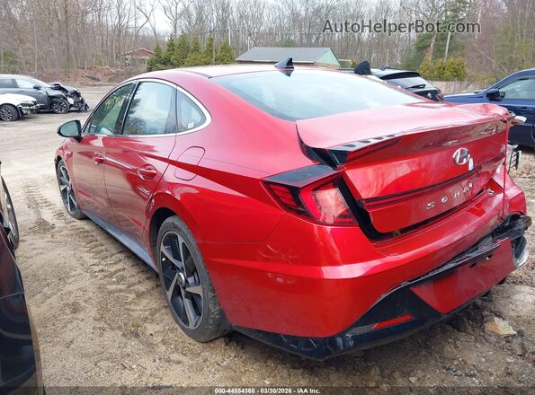5NPEJ4J22MH062843 2021 HYUNDAI SONATA Red Հետևի ձախ