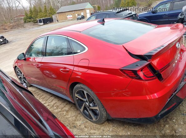 5NPEJ4J22MH062843 2021 HYUNDAI SONATA Red Սալոնի 360 աստիճան տեսք