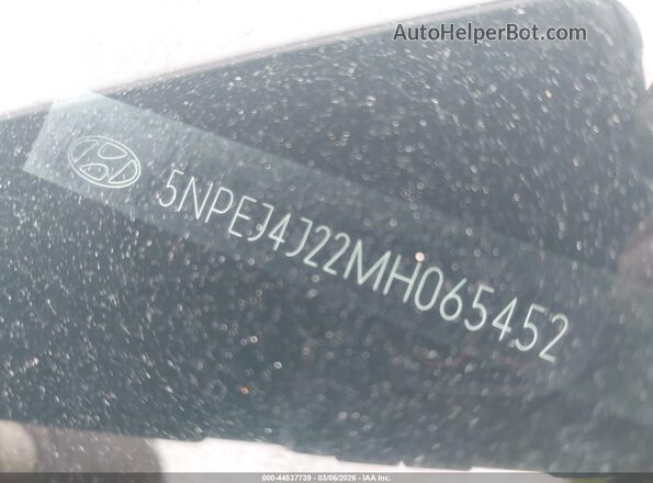 5NPEJ4J22MH065452 2021 HYUNDAI SONATA Gray Widok komory silnika