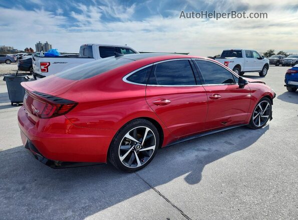 5NPEJ4J29MH124397 2021 HYUNDAI SONATA Red Rear right