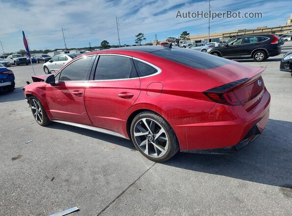 5NPEJ4J29MH124397 2021 HYUNDAI SONATA Red Rear left