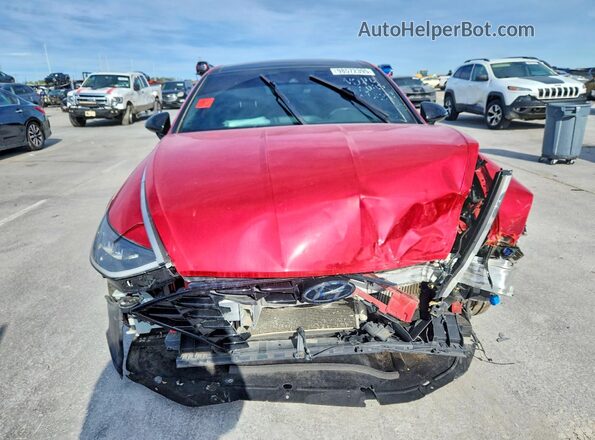 5NPEJ4J29MH124397 2021 HYUNDAI SONATA Red Front view