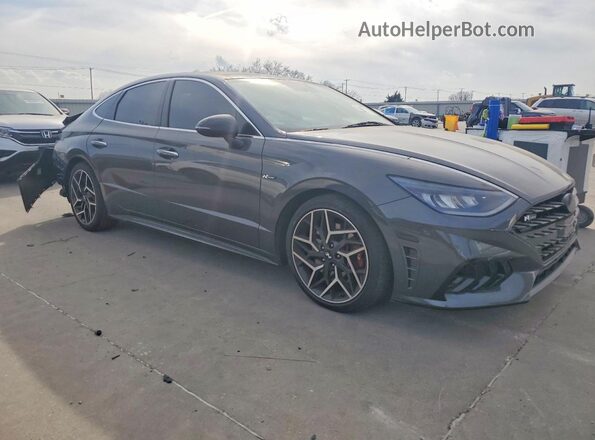 5NPEK4JC2MH125929 2021 HYUNDAI SONATA Gray Передня права чверть