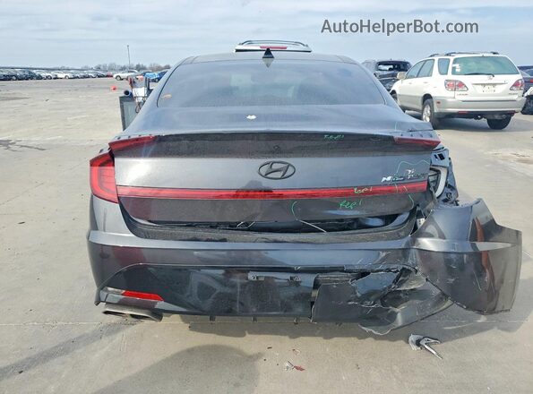 5NPEK4JC2MH125929 2021 HYUNDAI SONATA Gray Вид ззаду