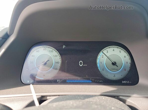 5NPEK4JC2MH125929 2021 HYUNDAI SONATA Gray Вид щитка приладів