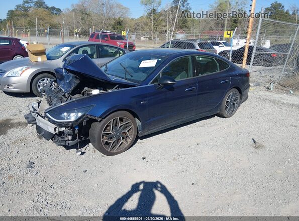 5NPEK4JC6MH109653 2021 HYUNDAI SONATA Blue Front left
